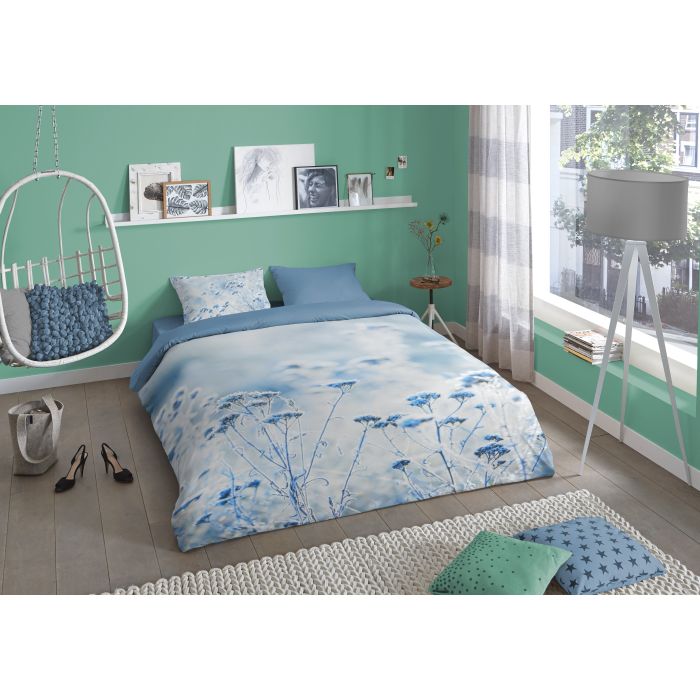 1-persoons dekbedovertrekset 140x220cm nr:10026 blauw