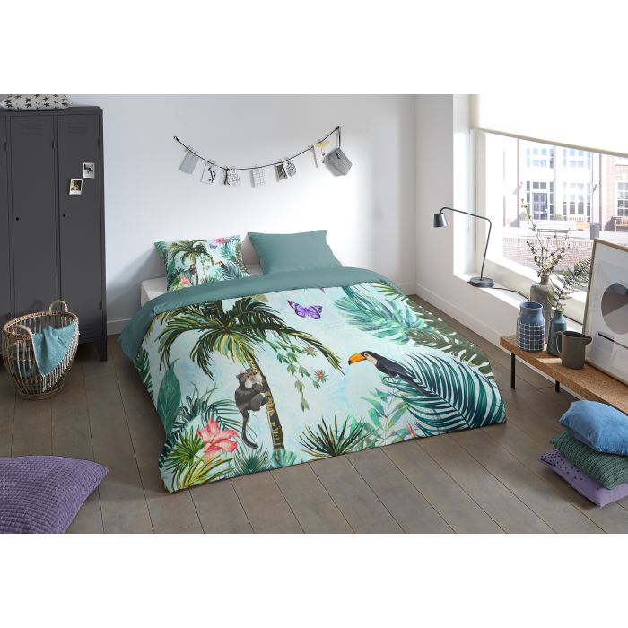 2-persoons dekbedovertrekset 200x220cm microfiber nr:20027 mintgroen