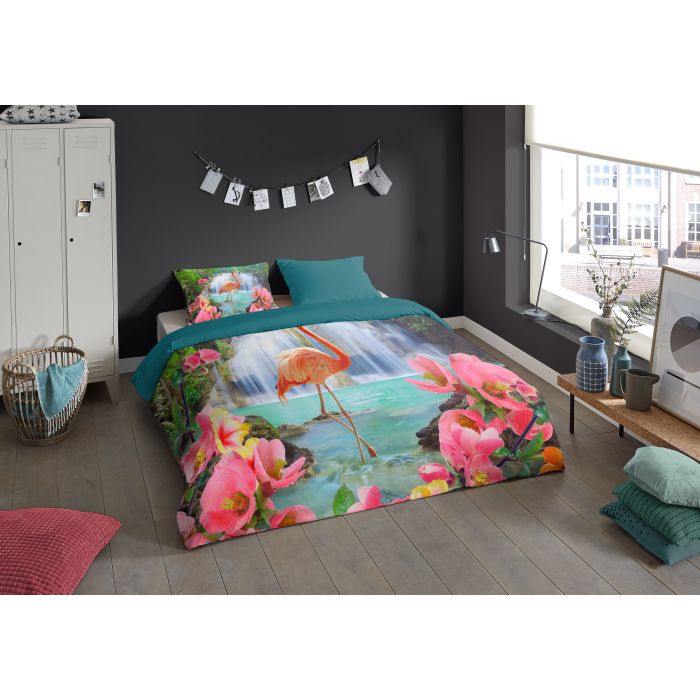 1-persoons dekbedovertrekset 135x200cm microfiber nr:30066 multi