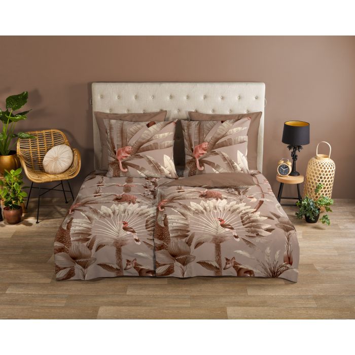 2-persoons dekbedovertrekset 200x200cm nr:30419 taupe