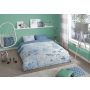 1-persoons dekbedovertrekset 140x220cm nr:10026 blauw