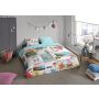 1-persoons dekbedovertrekset 140x220cm microfiber nr:2345 multi
