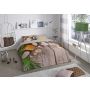 Lits-jumeaux dekbedovertrekset 240x220cm nr:2624 bruin
