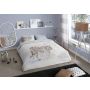 1-persoons dekbedovertrekset 135x200cm flanel nr:30120 gebroken wit