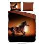 Lits-jumeaux dekbedovertrekset 240x220cm microfiber nr:30298 bruin