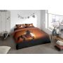 Lits-jumeaux dekbedovertrekset 240x220cm microfiber nr:30298 bruin