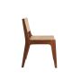 MELAKY houten fauteuil 52,5x49x77,5cm hout bruin en webbing naturel