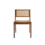 MELAKY houten fauteuil 52,5x49x77,5cm hout bruin en webbing naturel
