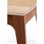 MELAKY houten fauteuil 52,5x49x77,5cm hout bruin en webbing naturel