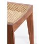 MELAKY houten fauteuil 52,5x49x77,5cm hout bruin en webbing naturel