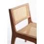 MELAKY houten fauteuil 52,5x49x77,5cm hout bruin en webbing naturel