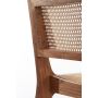 MELAKY houten fauteuil 52,5x49x77,5cm hout bruin en webbing naturel