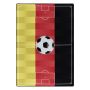Play Voetbalveld Duitsland antislip kinderkamer speelkleed lussenpolig rechthoek 160x230cm rood