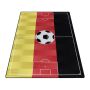 Play Voetbalveld Duitsland antislip kinderkamer speelkleed lussenpolig rechthoek 160x230cm rood