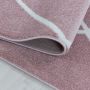 Rio Diago tapis poils longs rectangle 240x340cm rose