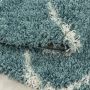 Salsa Shaggy tapis poils longs rond Ø 120cm bleu