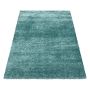 Brilliant Shaggy vloerkleed hoogpolig loper 80x250cm aqua blauw