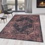 Fiesta Vintage antislip vloerkleed platgeweven rechthoek 120x170cm rood