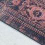 Fiesta Vintage antislip vloerkleed platgeweven rechthoek 120x170cm rood
