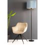 JAIMY eetkamerstoel velvet 62x52x81cm lichtgrijs met zwart poten