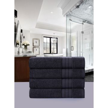 handdoekenset 50x100cm (4 stuks) nr:1000 antraciet