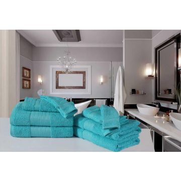 handdoekenset (8 stuks) nr:1000 aqua blauw