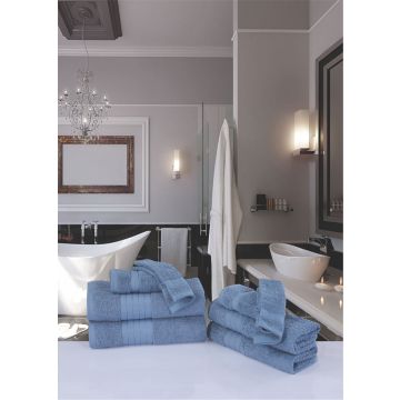 handdoekenset (8 stuks) nr:1000 ijs blauw