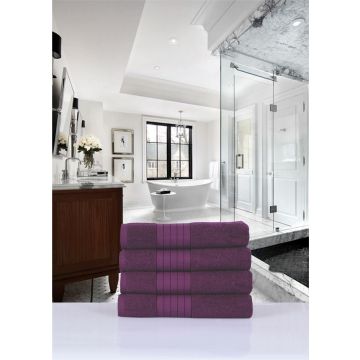 handdoekenset 50x100cm (4 stuks) nr:1000 bordeaux