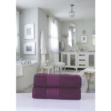 handdoekenset 70x140cm (2 stuks) nr:1000 bordeaux