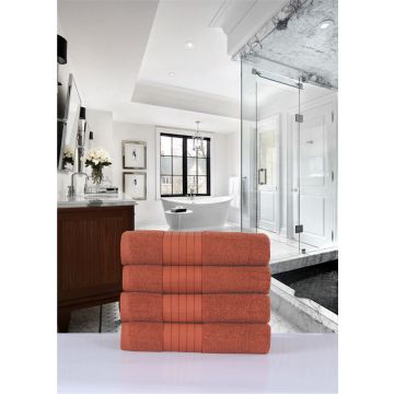 handdoekenset 50x100cm (4 stuks) nr:1000 terra