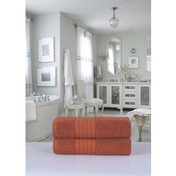 handdoekenset 70x140cm (2 stuks) nr:1000 terra