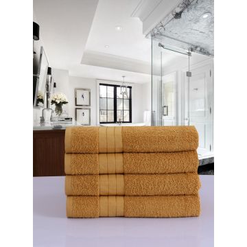 handdoekenset 50x100cm (4 stuks) nr:1000 oker