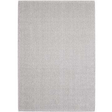 Loom tapis poils ras rectangle 60x100cm argent