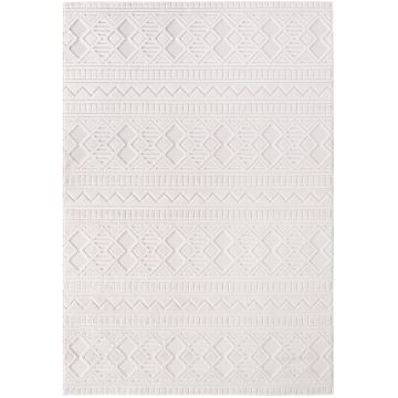Doha Zynox tapis poils ras coureur 80x250cm crème