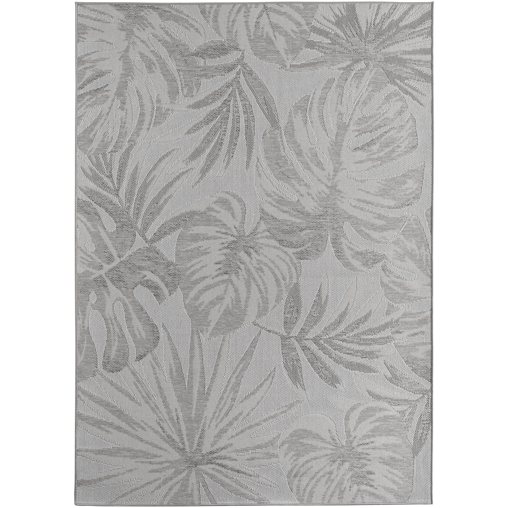 Desert Flo tapis d'extérieur tissage plat coureur 80x250cm gris