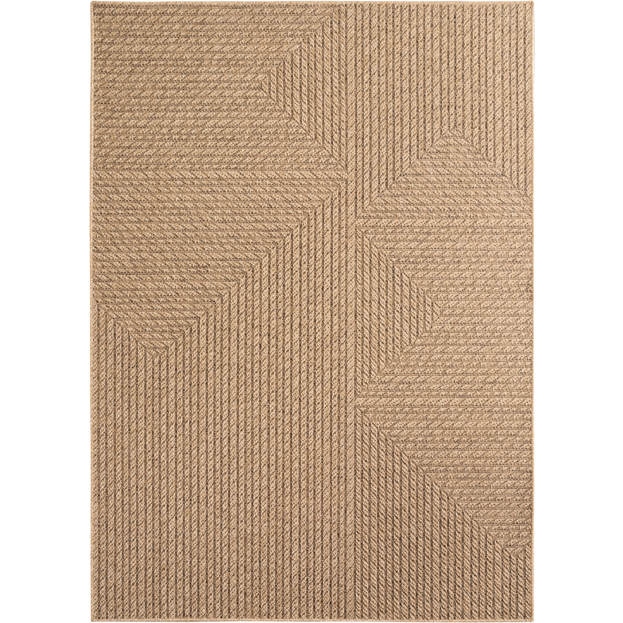 Timber Neo tapis d'extérieur tissage plat rectangle 280x370cm beige