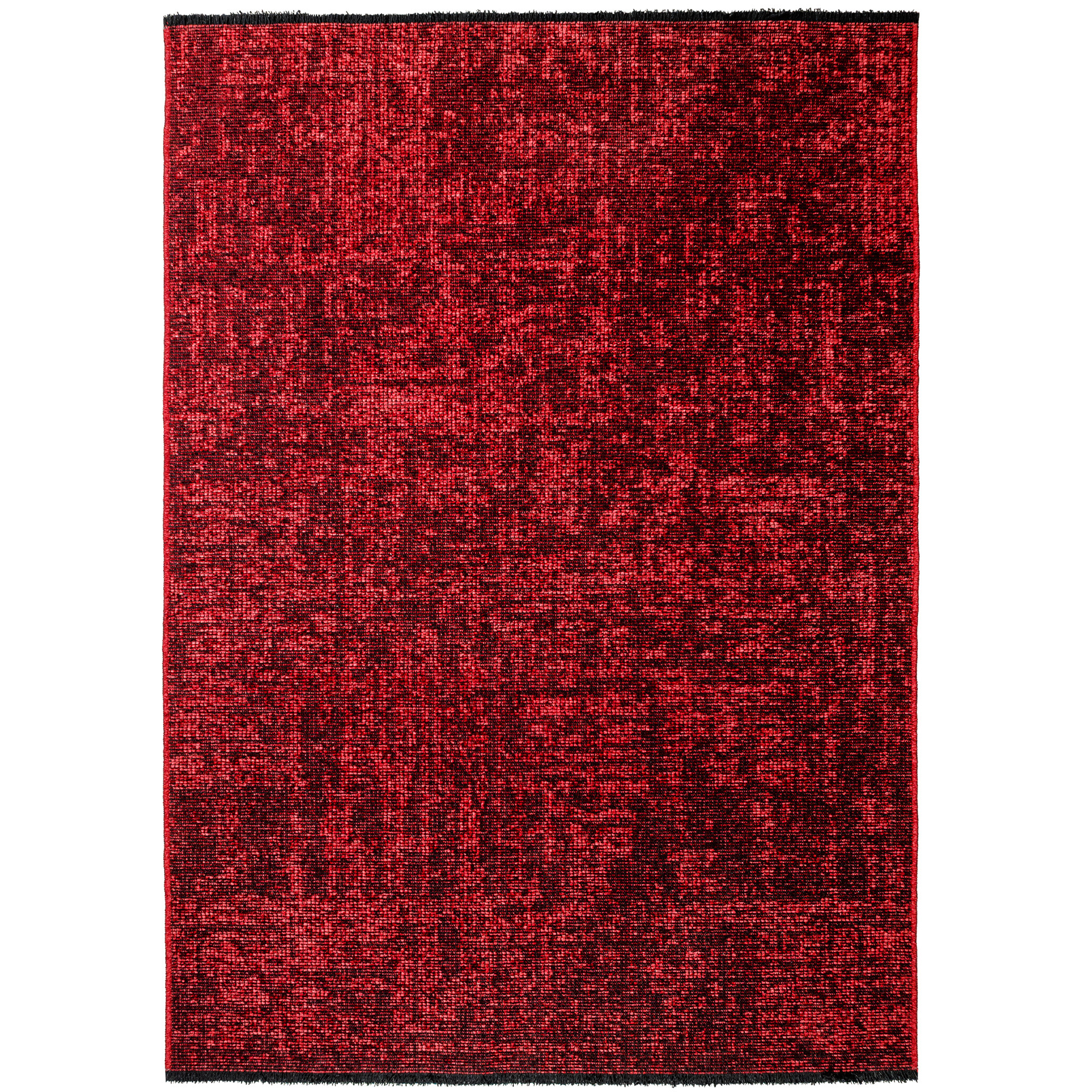 Space tapis poils ras rectangle 120x170cm rouge