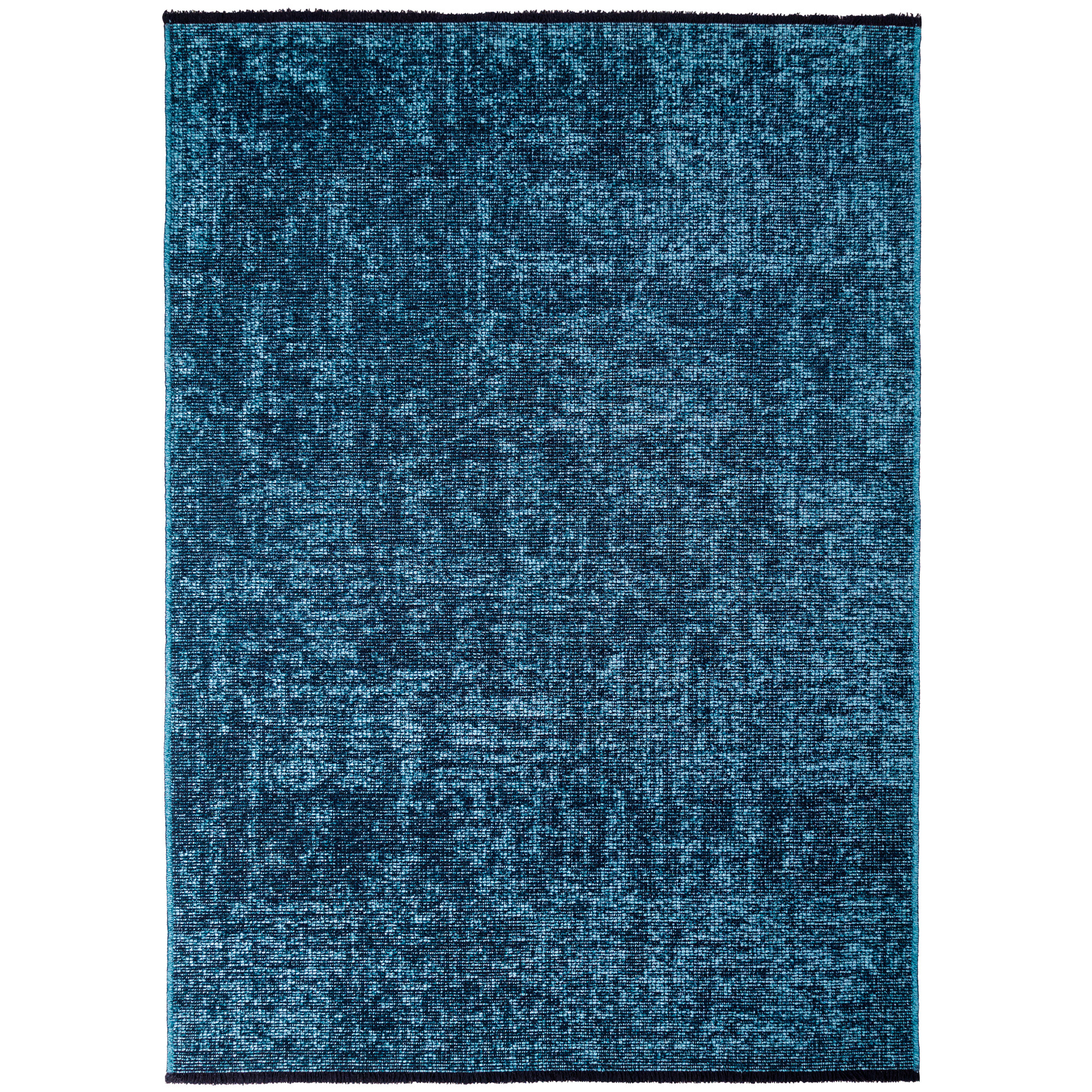 Space tapis poils ras coureur 80x250cm bleu