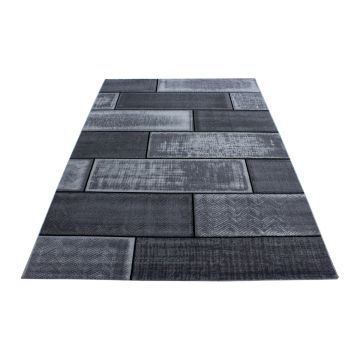 Plus Wallz tapis poils ras rectangle 200x290cm noir