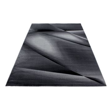 Miami Hios vloerkleed laagpolig rechthoek 160x230cm zwart
