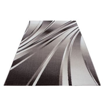 Parma Cristal tapis poils ras rectangle 160x230cm brun