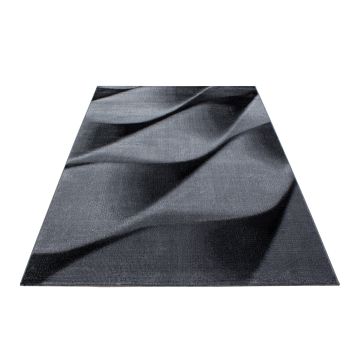 Parma Soft vloerkleed laagpolig rechthoek 200x290cm zwart