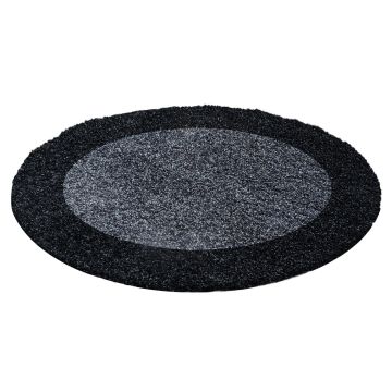 Life Shaggy Ombre tapis poils longs rond Ø 160cm anthracite