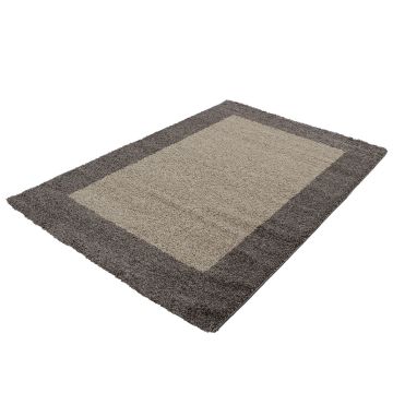 Life Shaggy Ombre tapis poils longs rectangle 160x230cm taupe