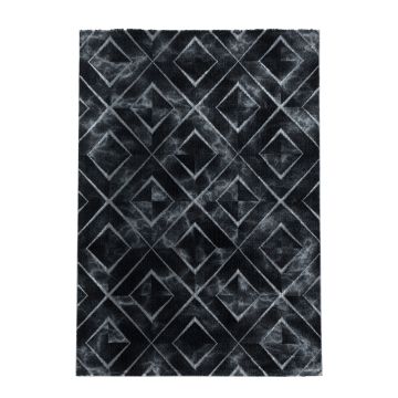 Naxos Rhamnous B vloerkleed laagpolig rechthoek 160x230cm zilverkleur