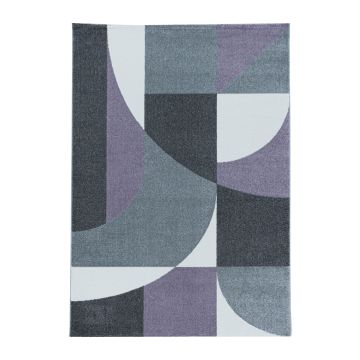 Efor Elips vloerkleed laagpolig rechthoek 240x340cm violet