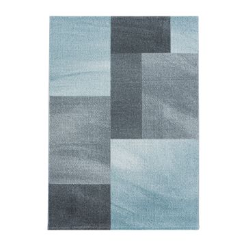 Efor Trapz vloerkleed laagpolig rechthoek 120x170cm blauw
