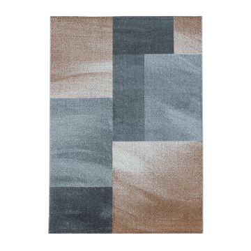 Efor Trapz vloerkleed laagpolig rechthoek 80x150cm koper