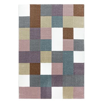 Funny Cubes tapis chambre d'enfant poils ras rectangle 120x170cm multicolore