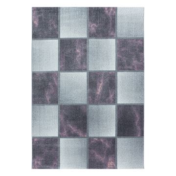 Ottawa Bloc tapis poils ras coureur 80x250cm lilas